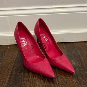 Zara pink pointed pumps